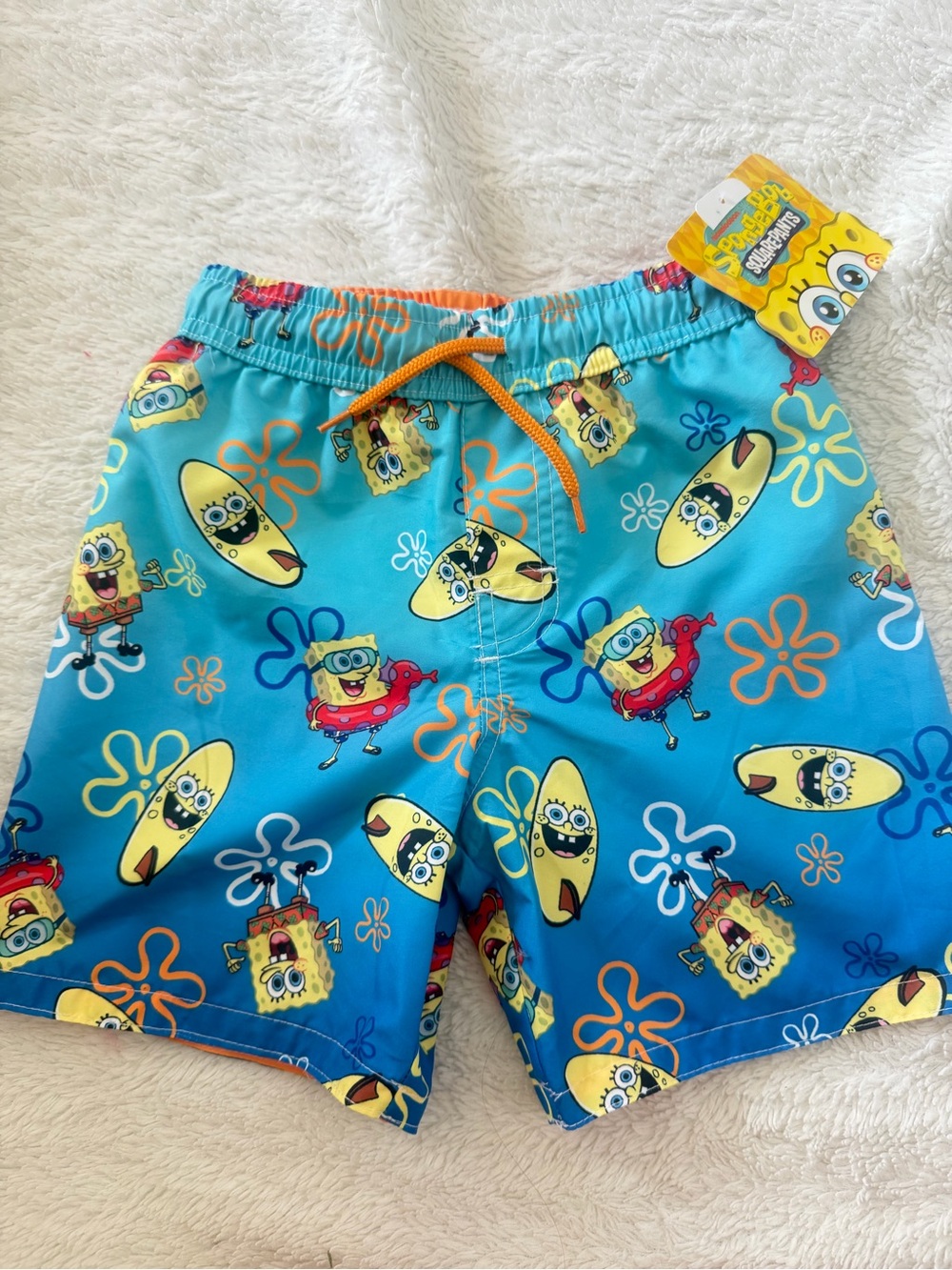Nickelodeon SpongeBob SquarePants Boys Swim Shorts Size 5-6 New